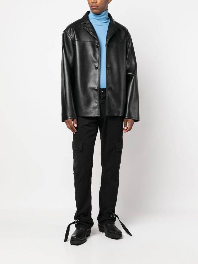 Off-White Broek met gespdetail Zwart