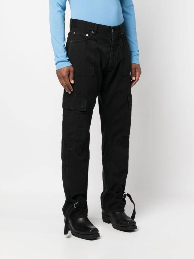 Off-White Broek met gespdetail Zwart