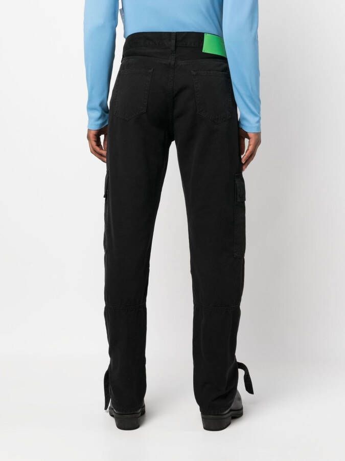 Off-White Broek met gespdetail Zwart