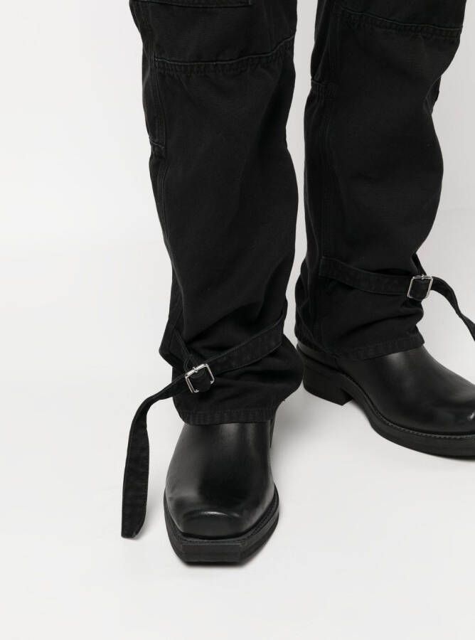 Off-White Broek met gespdetail Zwart