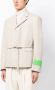 Off-White buckle-fastened single-breasted blazer Beige - Thumbnail 3