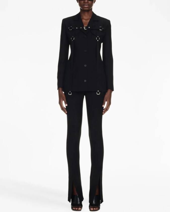 Off-White Jack met enkele rij knopen Zwart