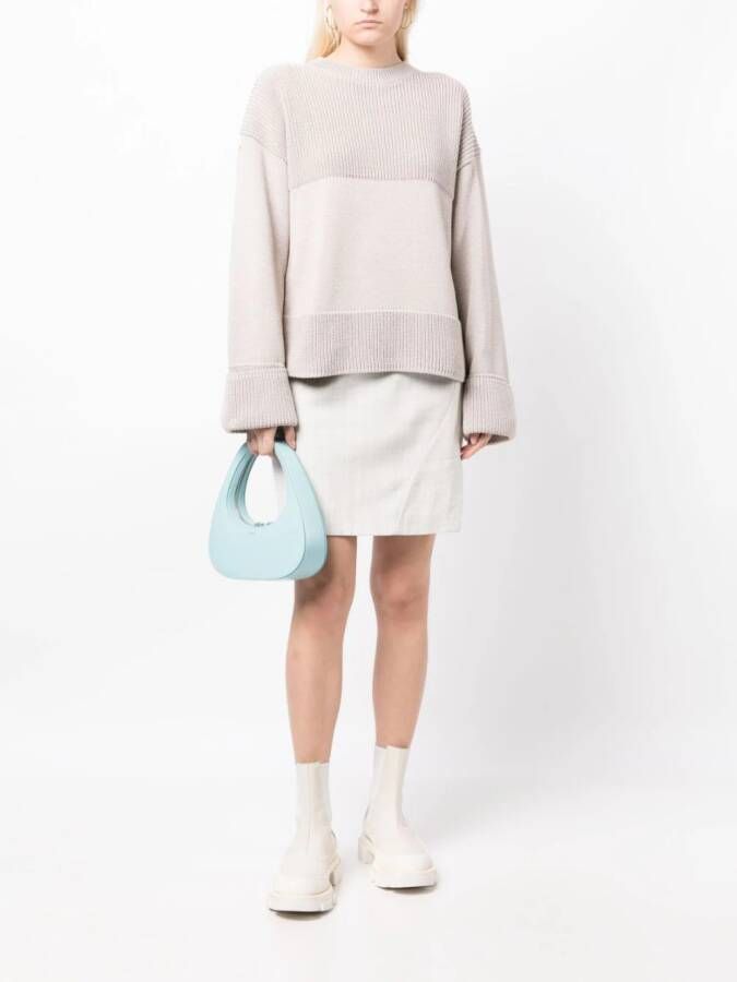Off-White Ribgebreide trui Grijs
