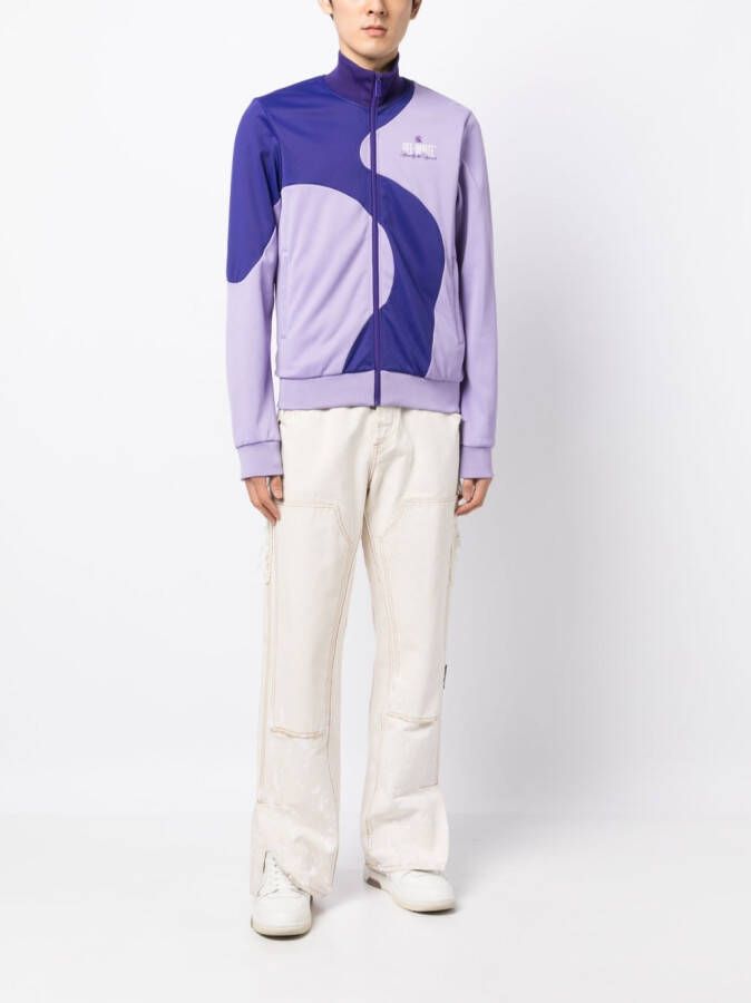 Off-White Trainingsjack met colourblocking Paars