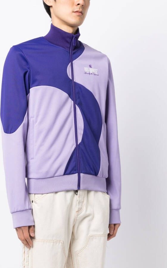 Off-White Trainingsjack met colourblocking Paars