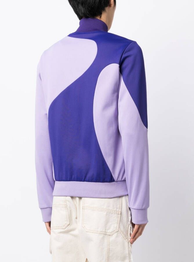 Off-White Trainingsjack met colourblocking Paars