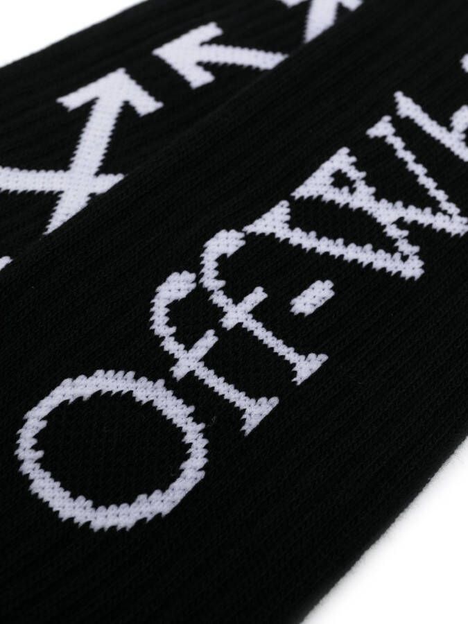 Off-White Sokken met pijlprint Zwart