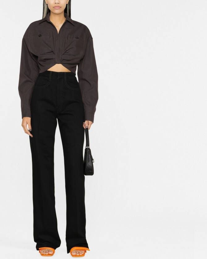 Off-White Cropped blouse Grijs