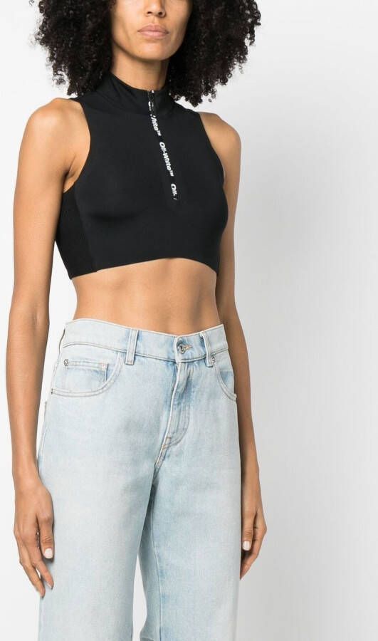 Off-White Cropped top Zwart