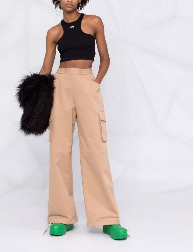 Off-White Cropped top Zwart