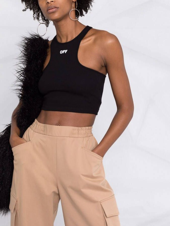 Off-White Cropped top Zwart