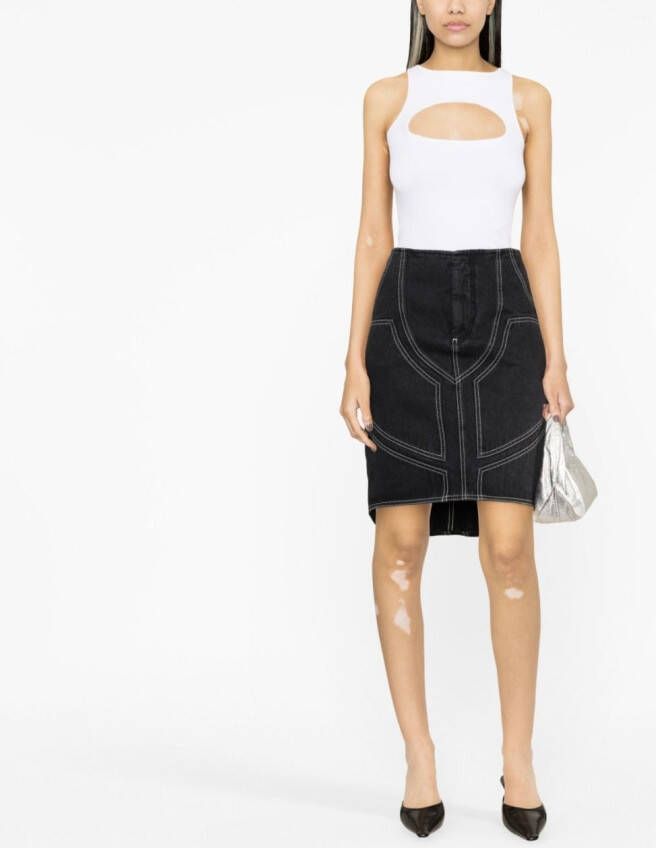 Off-White Denim blouse Zwart