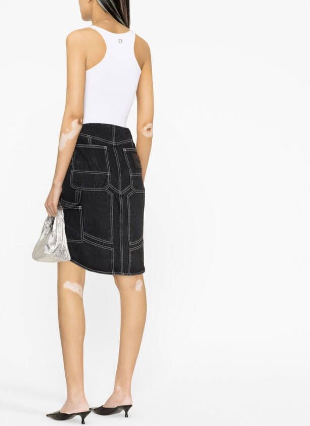 Off-White Denim blouse Zwart