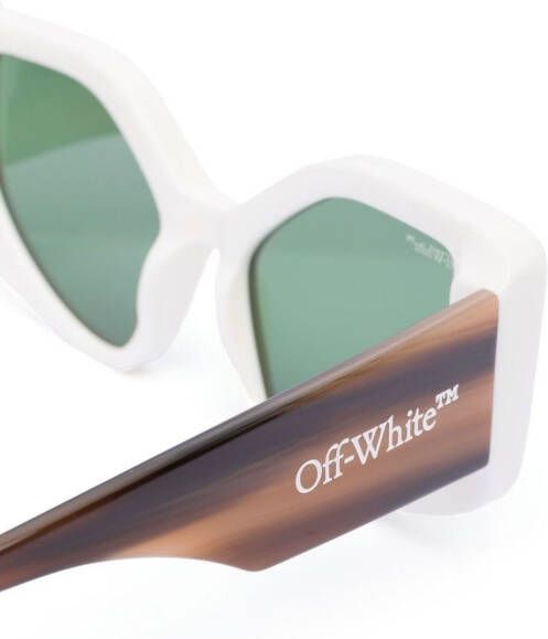 Off-White Denver zonnebril met logoprint Wit
