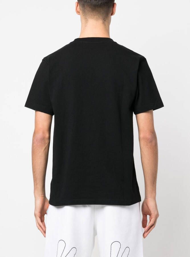 Off-White T-shirt met Diag-print Zwart