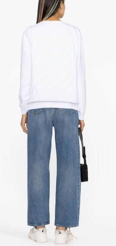 Off-White Gestreepte sweater Wit