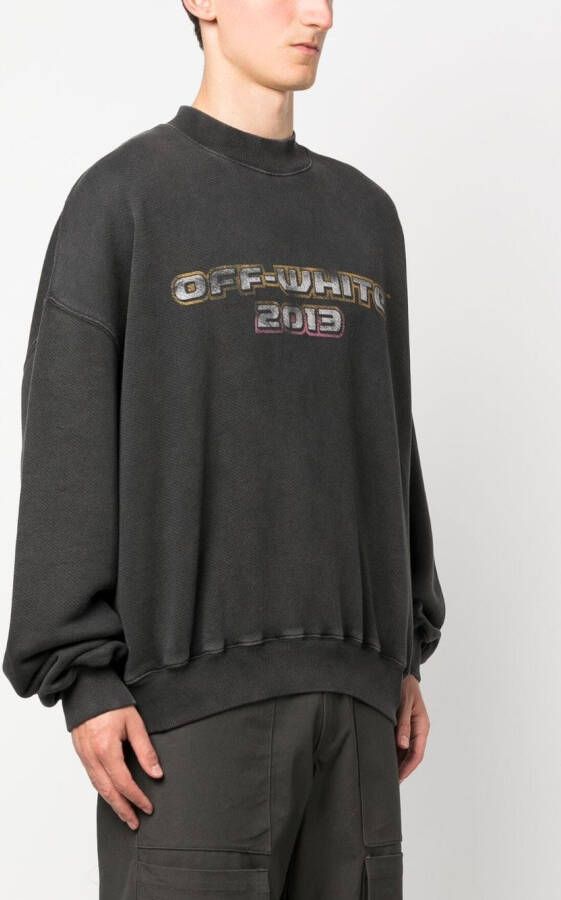 Off-White Katoenen sweater Zwart