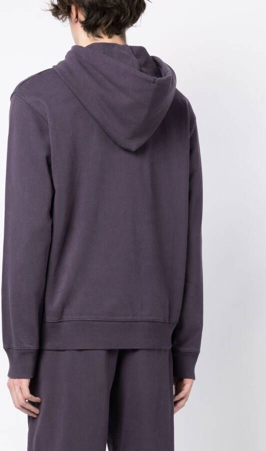 Off-White Hoodie met geborduurd logo Paars