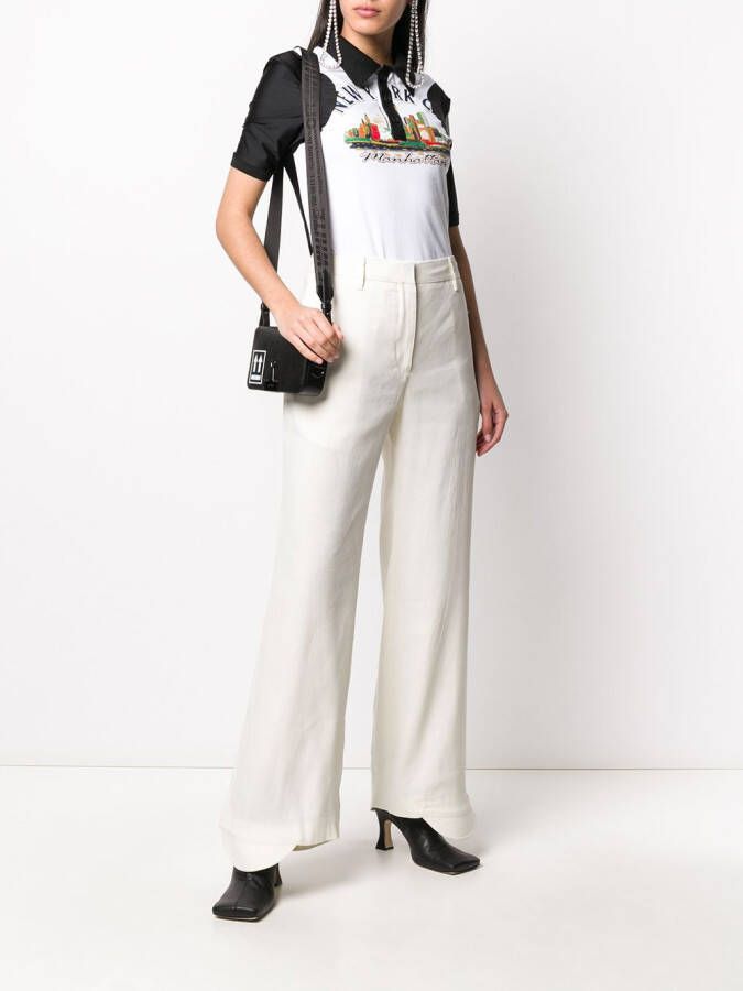 Off-White Flared broek Beige