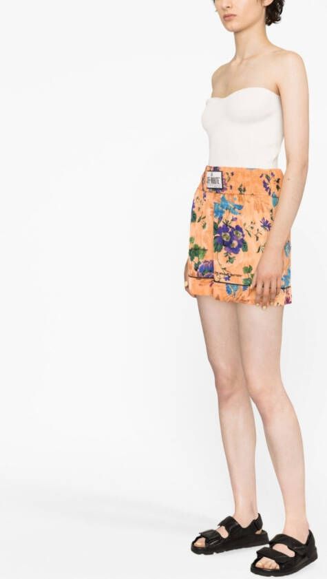 Off-White Shorts met bloemenprint Oranje