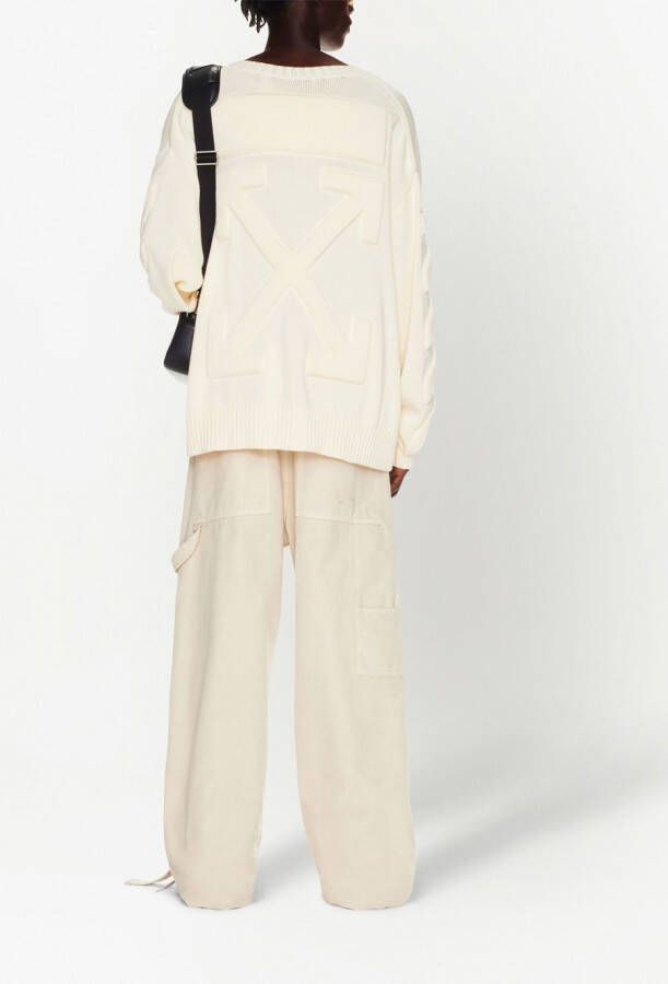 Off-White Gebreide trui Beige