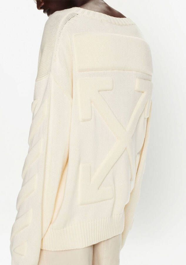 Off-White Gebreide trui Beige