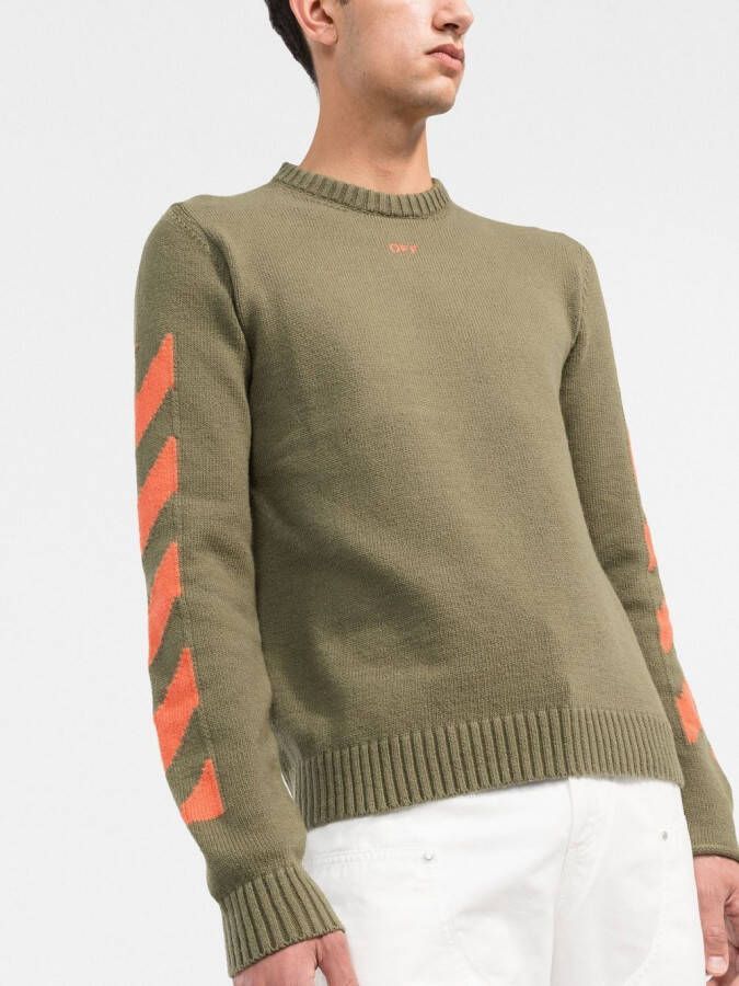 Off-White Gebreide trui Groen