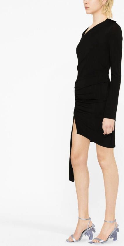 Off-White Asymmetrische mini-jurk Zwart