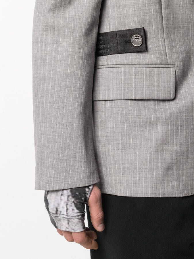 Off-White Gerafelde blazer Grijs