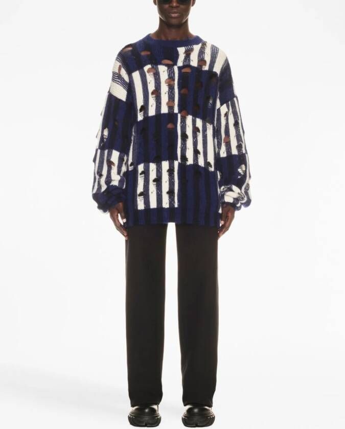 Off-White Gerafelde trui Blauw