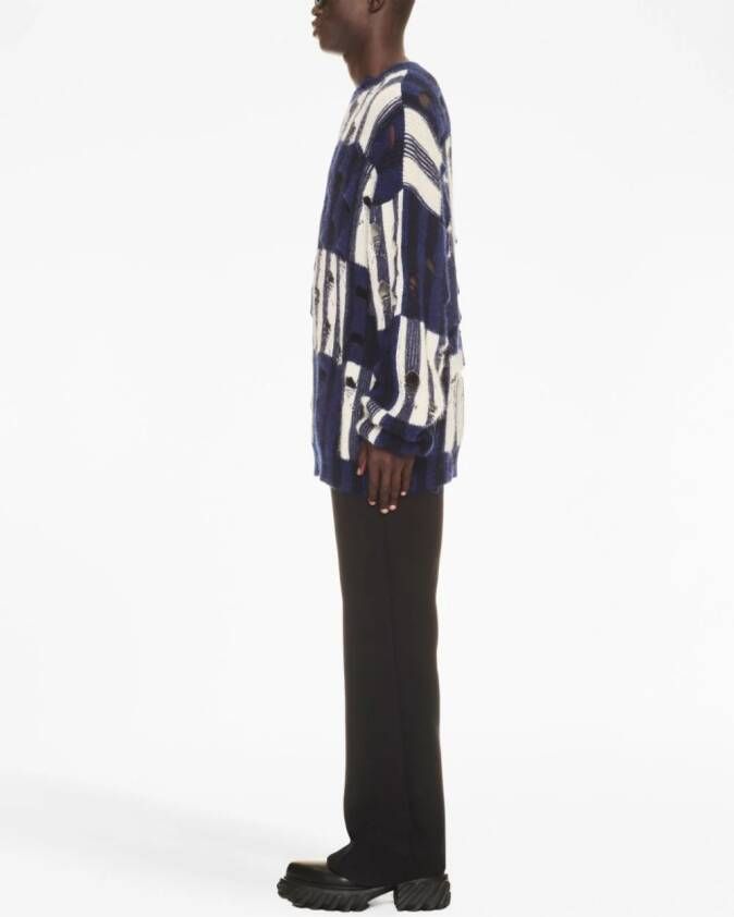 Off-White Gerafelde trui Blauw