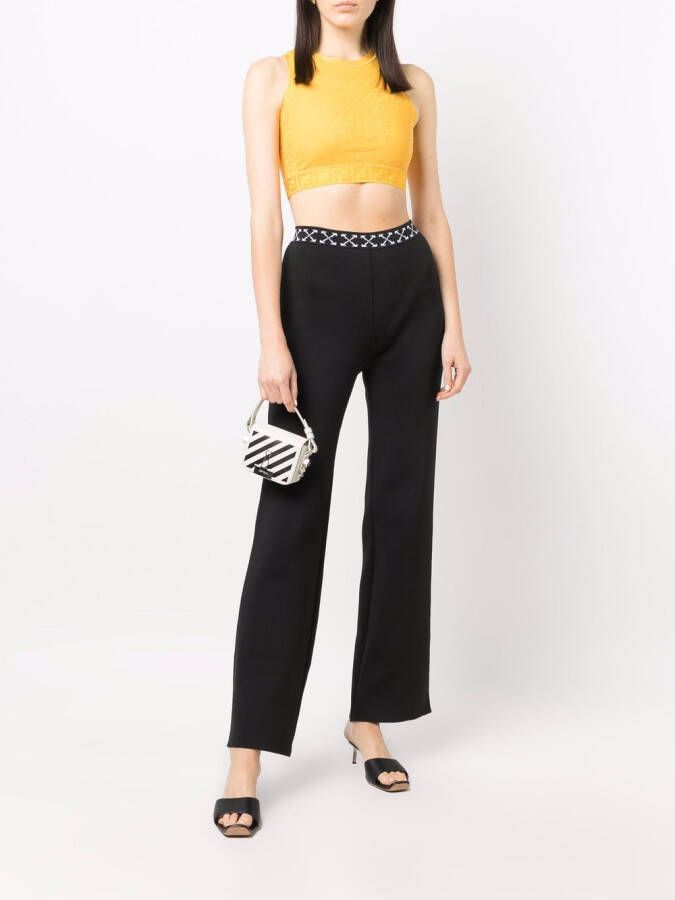 Off-White Geribbelde broek Zwart