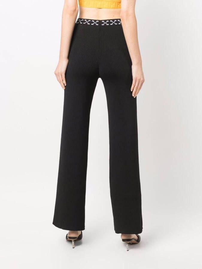 Off-White Geribbelde broek Zwart