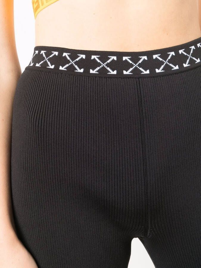 Off-White Geribbelde broek Zwart