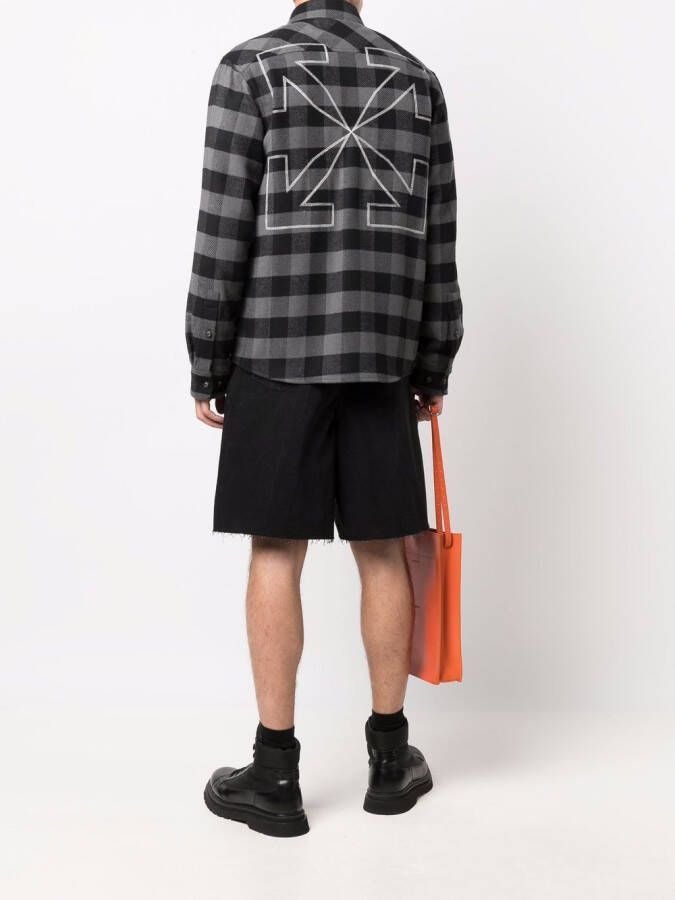 Off-White Geruit overhemd Grijs