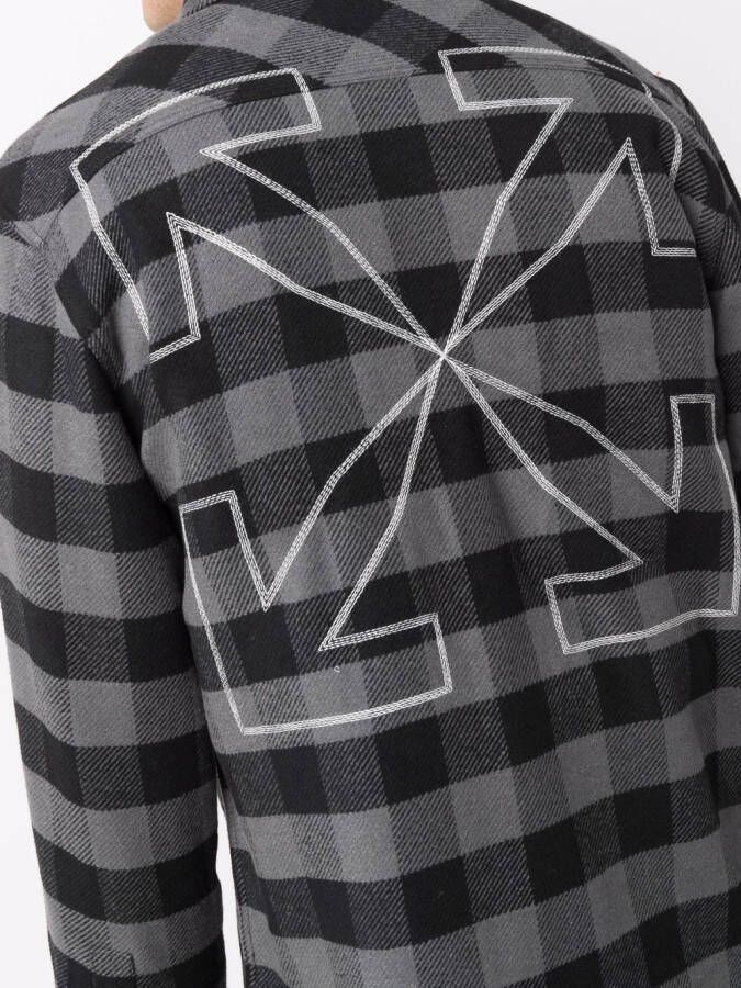 Off-White Geruit overhemd Grijs