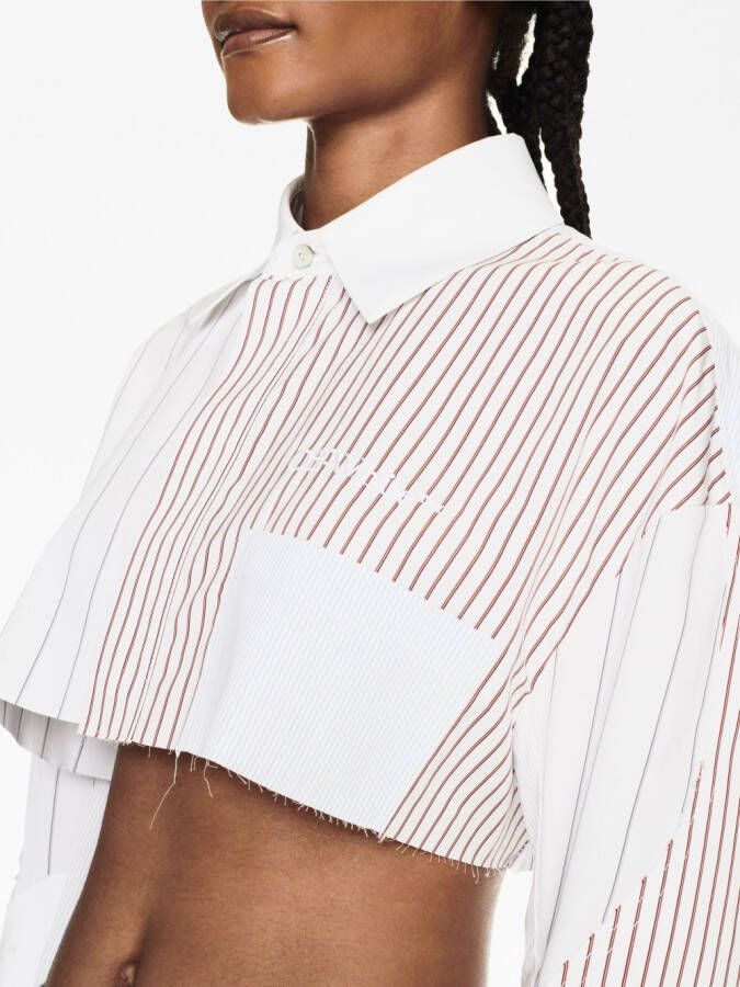 Off-White Gestreepte blouse Wit