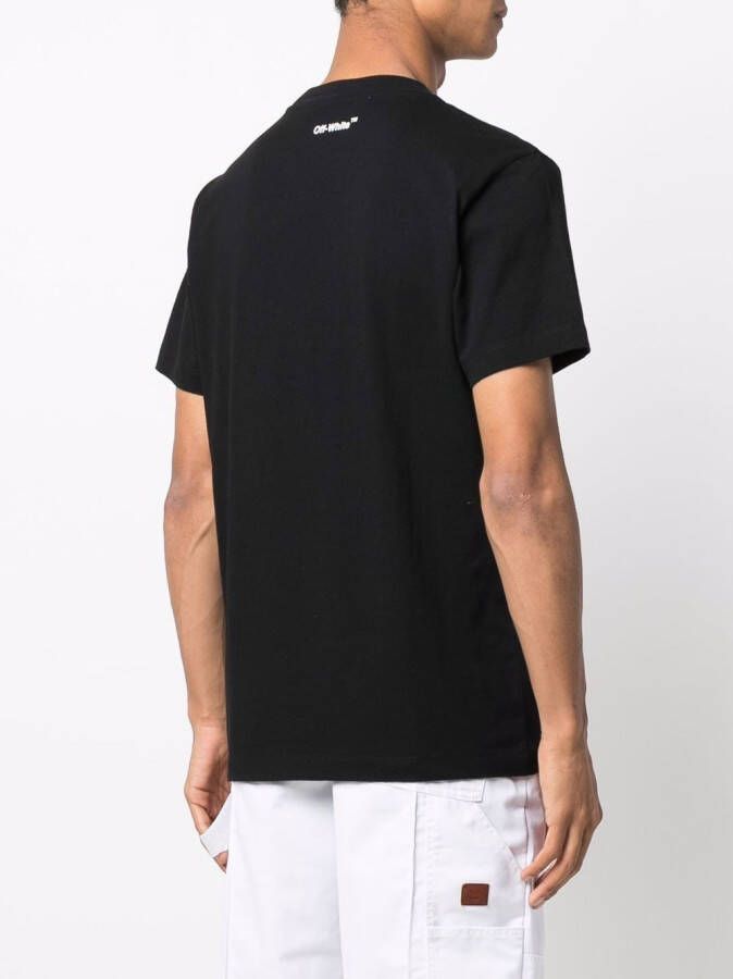 Off-White Getailleerd T-shirt Zwart