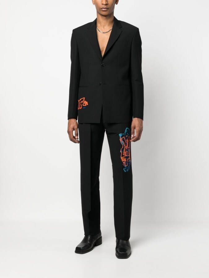Off-White Slim-fit broek Zwart