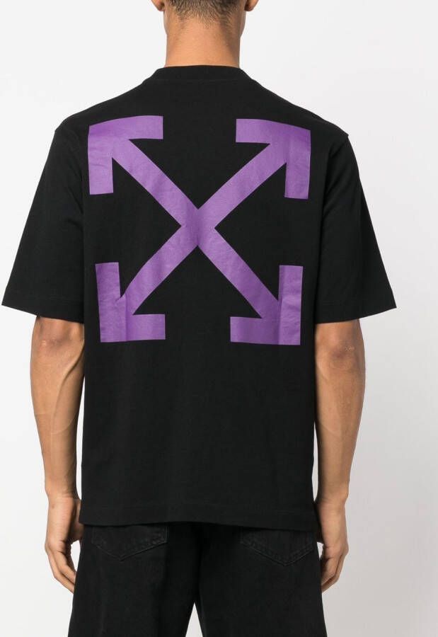 Off-White T-shirt met grafische print BLACK ORCHID