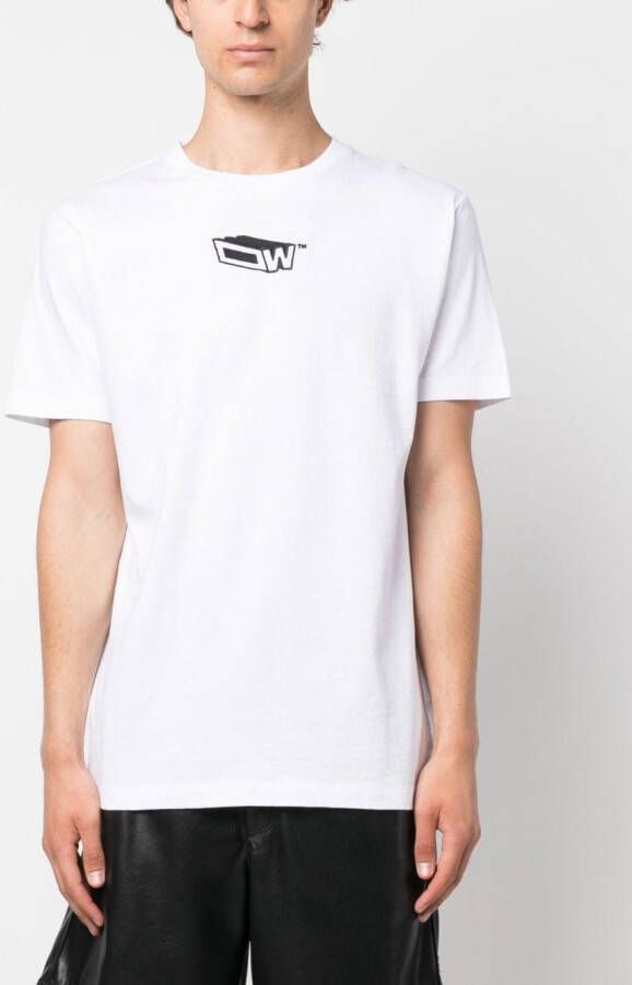 Off-White T-shirt met print Wit