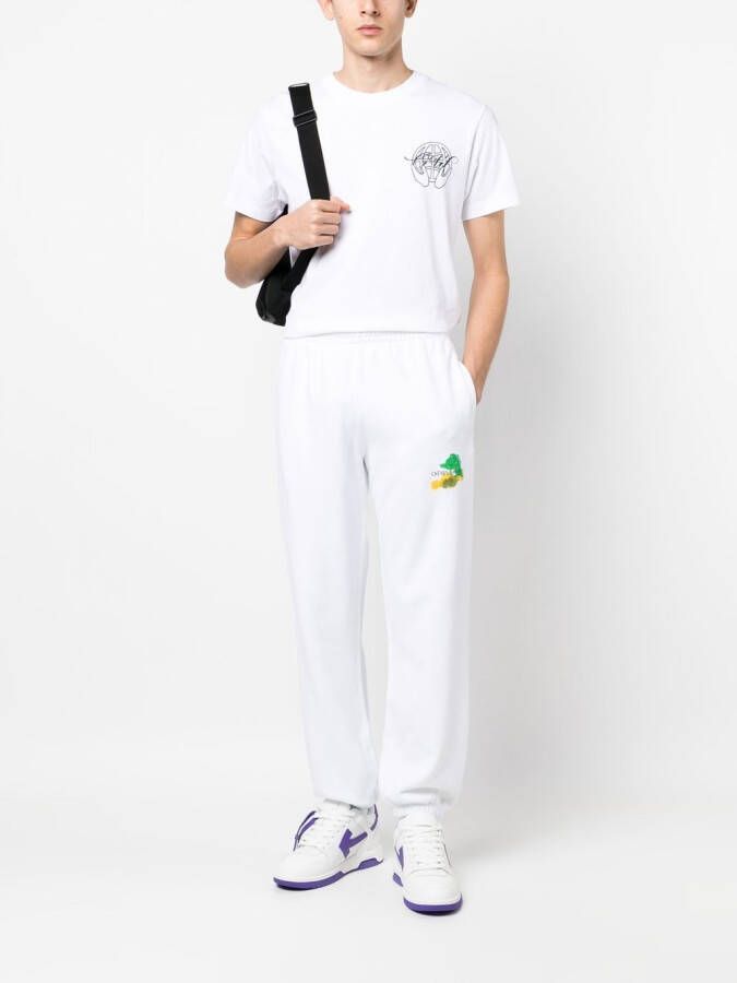 Off-White T-shirt met pijlprint Wit