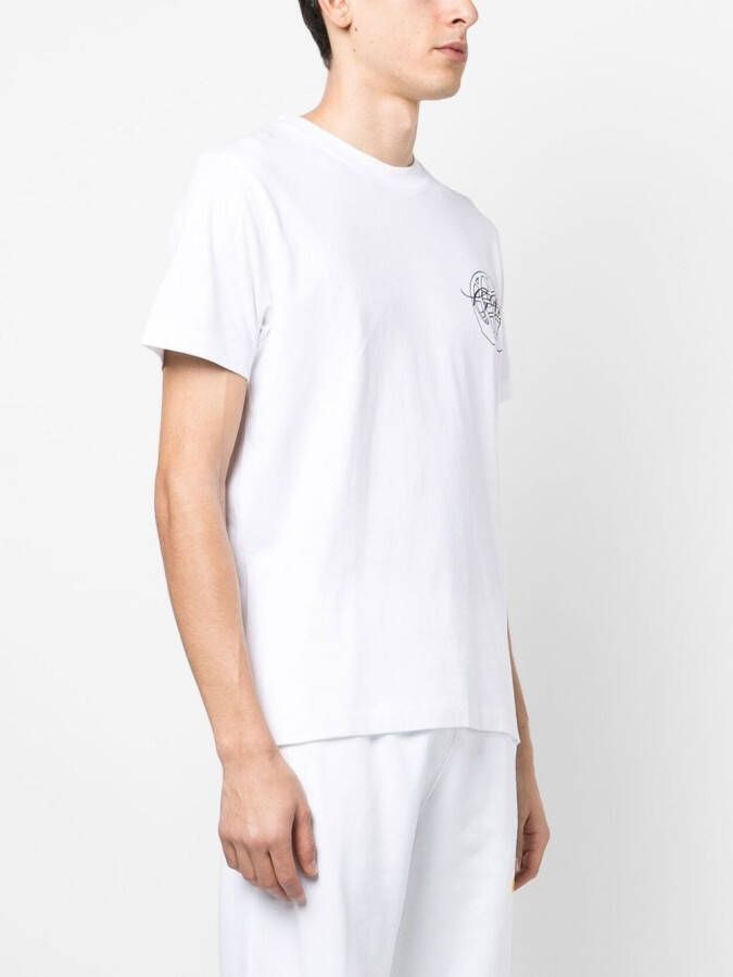 Off-White T-shirt met pijlprint Wit