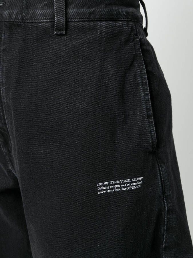 Off-White High waist jeans Zwart