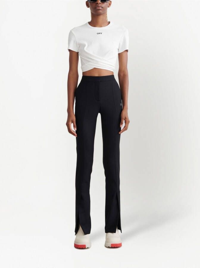Off-White High waist pantalon Zwart