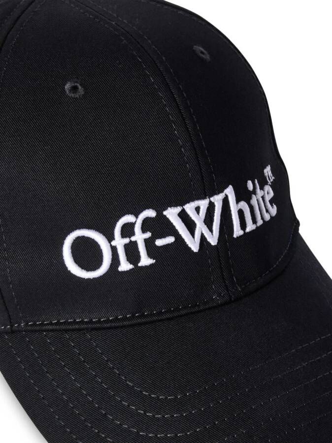 Off-White Honkbalpet met geborduurd logo Zwart