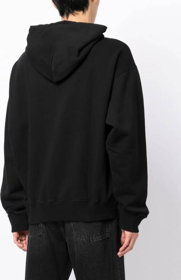 Off-White Hoodie met geborduurd logo Zwart