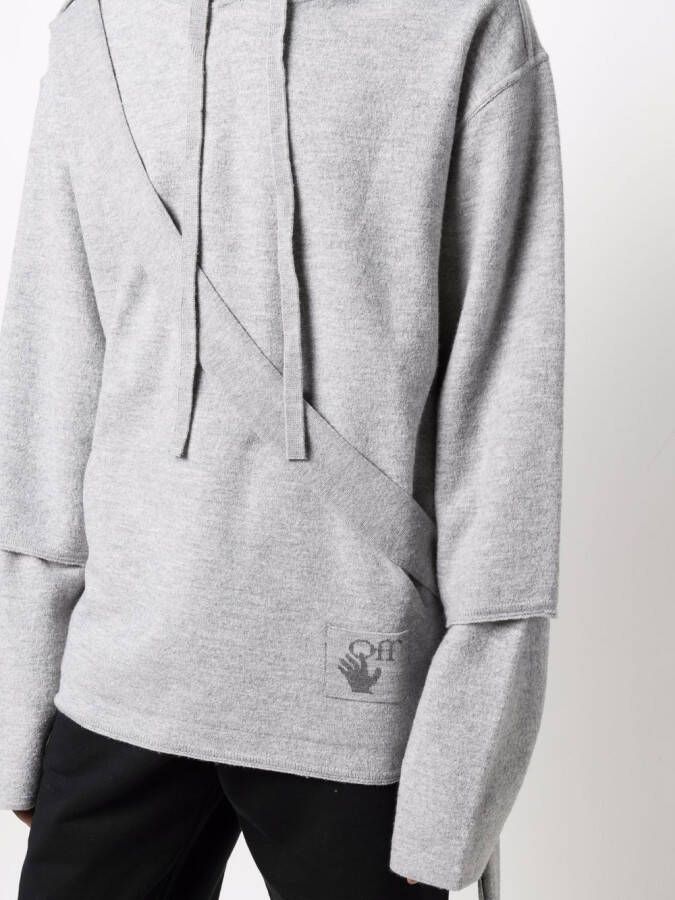 Off-White Hoodie met logopatch Grijs