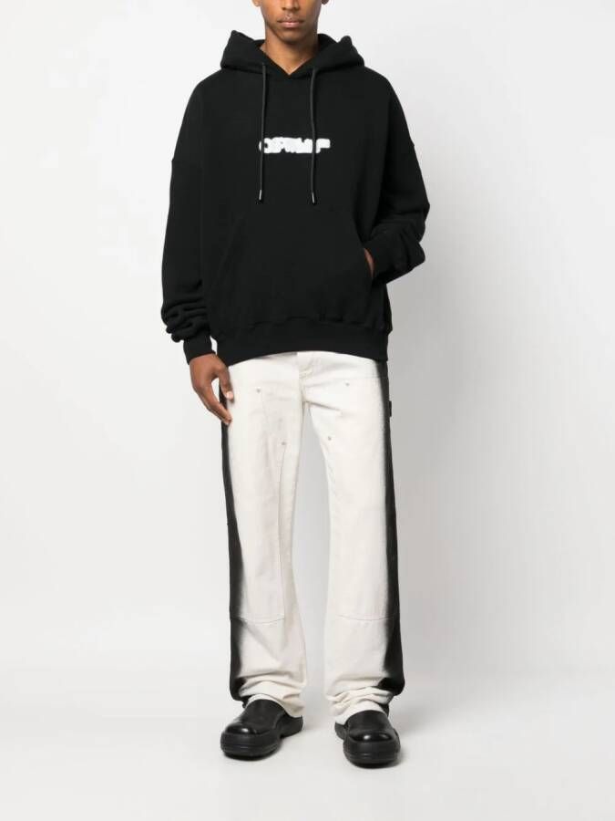Off-White Hoodie met logoprint Zwart