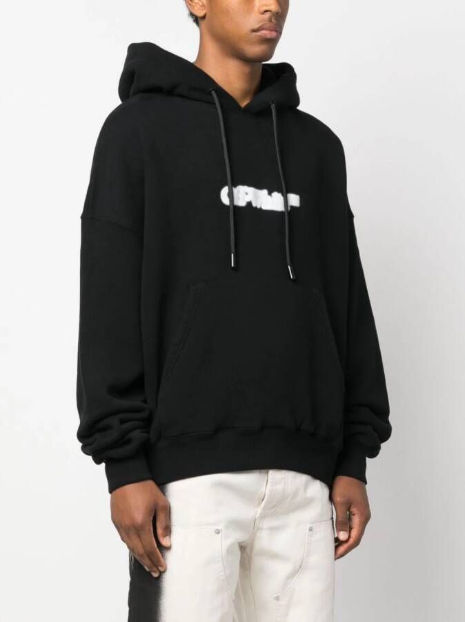 Off-White Hoodie met logoprint Zwart